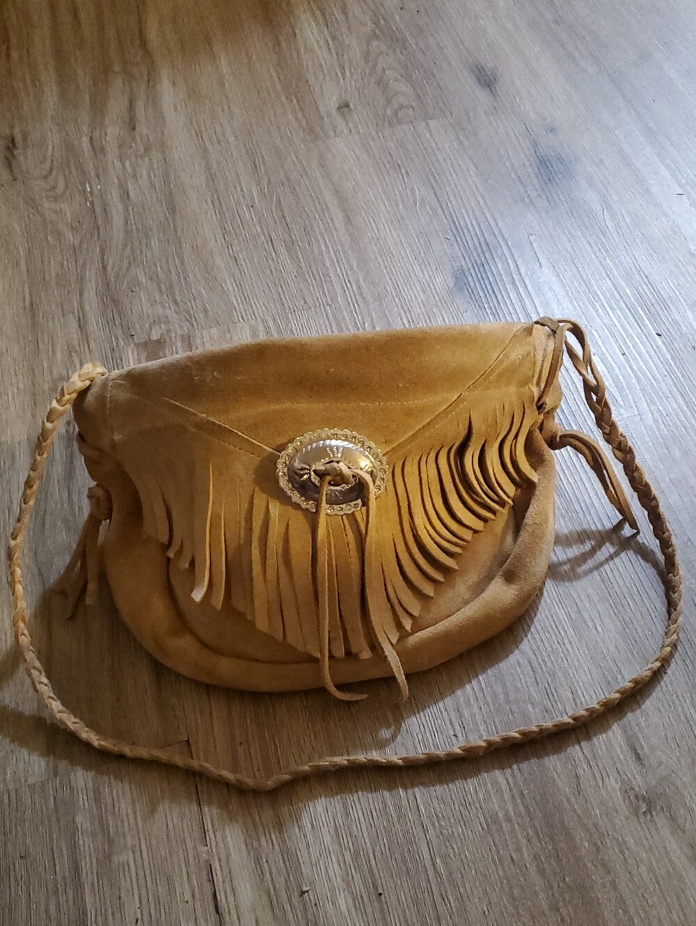 Rareβ’WOOL-N-HIDEβ’Vintageβ’ 70s/80sβ’Real Deerskinβ’Suedeβ’ Fringe Bag Boho Westernβ’